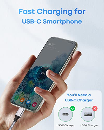 Ultra-Durable 16 ft USB C to USB C Cable – High-Speed PD Charging Cord with Braided Design, Ideal for Samsung Galaxy S21, Pixel, i Pad Pro 2020 & More – Unmatched Length for Ultimate Convenience and Performance