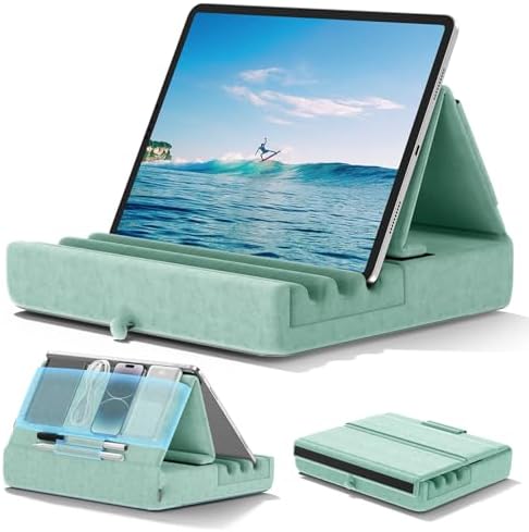 Revolutionize Your Tablet Experience with the KDD Foldable Pillow Holder – Ergonomic Lap & Bed Stand for i Pad Pro, Galaxy Tab, and E-Readers – Ultimate Comfort with Built-In Accessory Pocket & Stylus Mount – Lightweight, Durable Design for Effortless Portability and Posture Improvement
