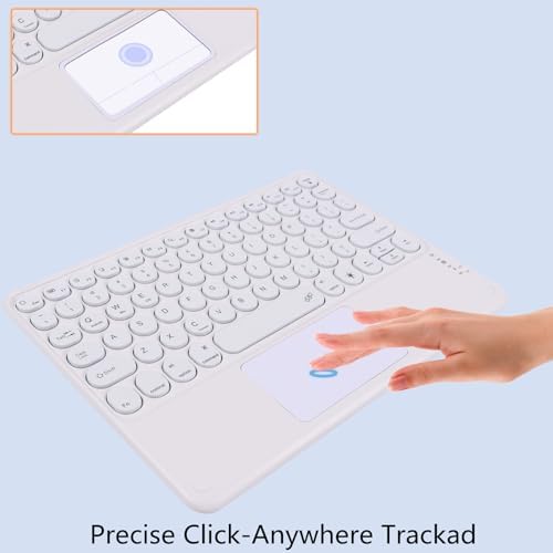 Compact Bluetooth Keyboard for On-the-Go Typing | Rechargeable 10-Inch Wireless Keyboard for Android, i OS & Windows Devices | Sleek, Lightweight Design for Effortless Portability | Perfect for Tablets & Smartphones | Enhance Your Mobile Productivity with Quiet Typing Experience