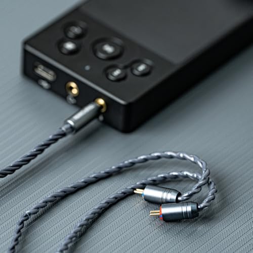 Elevate Your Sound Quality with Tripowin Grace Silver-Plated OFC Detachable Earphone Cable – Tangle-Free 0.78 mm 2-Pin & MMCX Compatibility, Built-in Microphone for Effortless Smart Controls, Ideal for Discerning Audiophiles and Music Enthusiasts