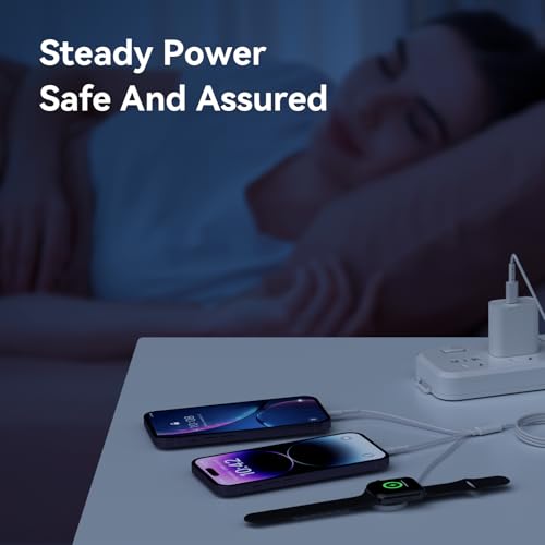 Elevate Your Charging Experience: Dual-Function 6 ft Magnetic USB C Charger for Apple Watch & i Phone 15/16 – High-Speed 20 W Power Block Included, Effortless Magnetic Alignment for All Series, Ideal for Home and Travel Use