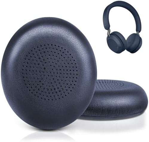 Ultimate Comfort Cooling Gel Ear Pad Replacement for Jabra Elite 45 h & Evolve2 65/40 Wireless Headphones – Premium Memory Foam Cushions for Enhanced Audio Clarity and Long-lasting Wear (Black)