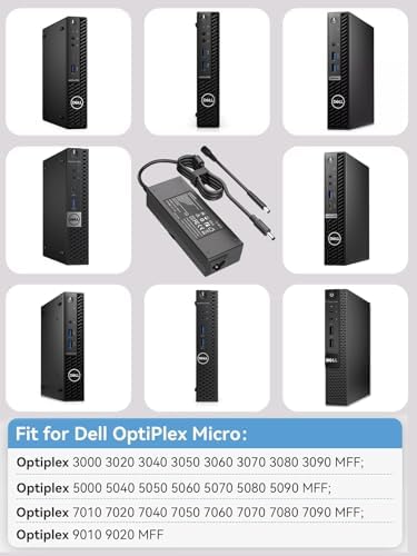 90 W High-Performance AC Adapter for Dell Optiplex Micro Series – Fast Charging, Broad Compatibility, and Enhanced Safety Features for Your Business Desktop Needs