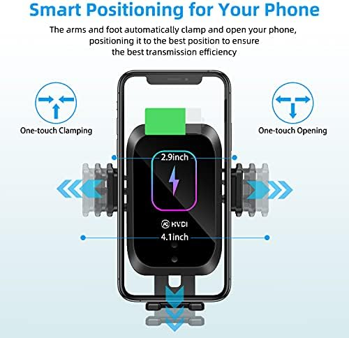 Ultimate Wireless Car Charger with Cup Holder Mount – Smart Infrared Clamping, Qi 15 W Rapid Charging, Versatile Adjustable Design for All Phone Models – Hands-Free Device Access While Driving