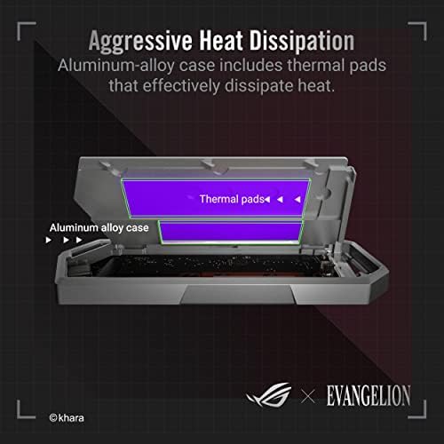 ROG Strix Arion M.2 NVMe SSD Enclosure: High-Speed USB 3.2 Gen 2 Type-C with Aura Sync RGB Lighting, Tool-Free Installation & Enhanced Compatibility for PCIe SSDs 2280/2260/2242/2230 – Ideal for Gamers and Content Creators