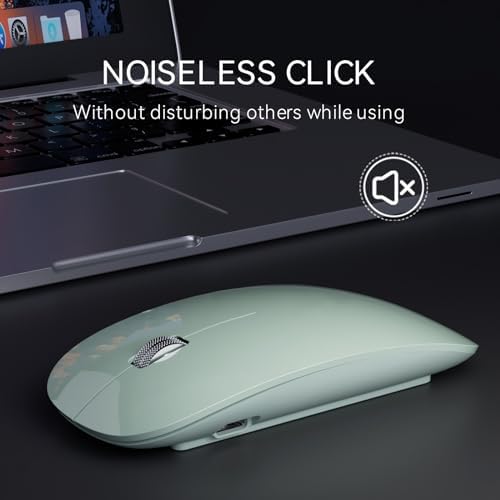 Elevate Your Computing with the Uiosmuph G11 Wireless Mouse – Stylish Purple Slim Design, USB C Rechargeable & Silent Click Technology for Effortless Precision and Comfort on Laptop, Mac, and PC