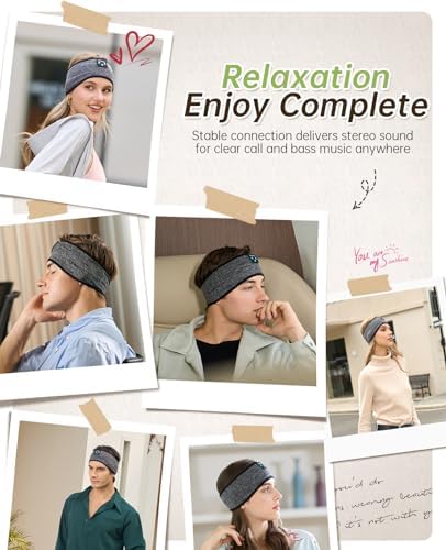 Ergonomic Bluetooth Sleep Headphones: Wireless Sports Headband with Hi-Fi Stereo Sound for Ultimate ASMR Relaxation – Lightweight, Cozy Audio Solution for Men and Women, Perfect for Meditation and Restful Sleep