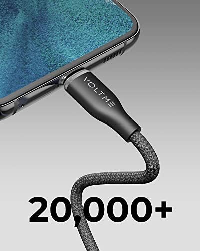 VOLTME 6 ft USB C to USB C Cable (2 Pack) – 60 W Fast Charger for Mac Book Pro 2020, Galaxy S21, i Pad Pro, and Nintendo Switch – Durable High-Speed USB 2.0 Charging Solution for Seamless Connectivity and Enhanced Performance