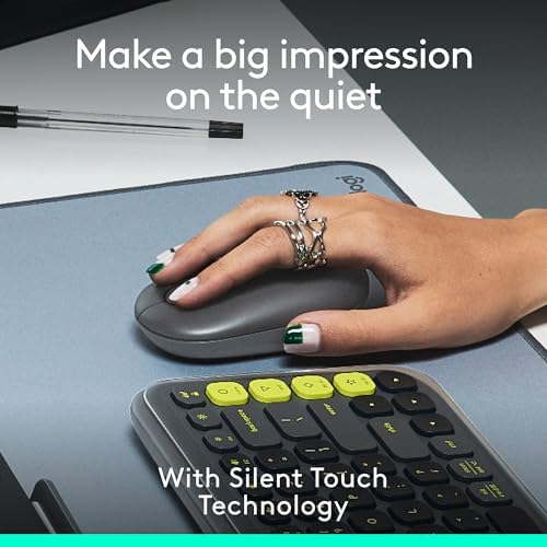 Logitech POP Wireless Mouse in Heartbreaker Rose – Customizable Emojis, Silent Click Technology, Precision Scrolling & Multi-Device Compatibility for Effortless Navigation and Personal Expression