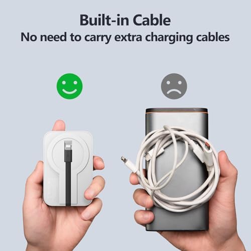 Compact Portable Charger for Apple Watch with Built-in Type-C Cable – 5200 m Ah Travel Power Bank for Apple Watch Series Ultra, 9, 8, 7, 6, SE, 5, 4, 3, 2 & i Phone 15 Pro Max – Efficient, Lightweight Design for On-the-Go Charging Solutions – Enhanced Compatibility and Fast Power Delivery