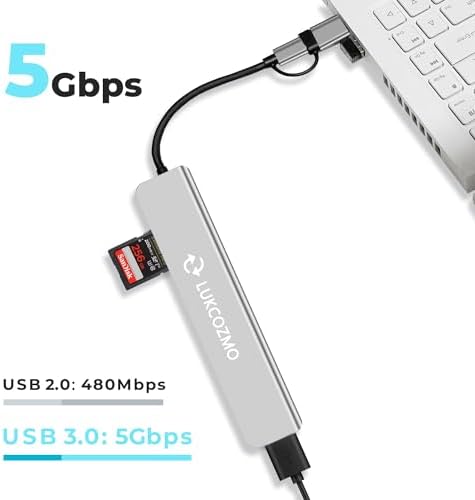 Elevate Your Digital Workspace with the Ultimate 7-in-1 USB C Hub & USB Splitter – Lightning-Fast Data Transfer for Mac Book, Dell, HP Laptops, and Smartphones – All-in-One Port Extender Featuring TF/SD Card Reader and Audio Output – Compact, Durable Accessory for Seamless Connectivity and Enhanced Productivity