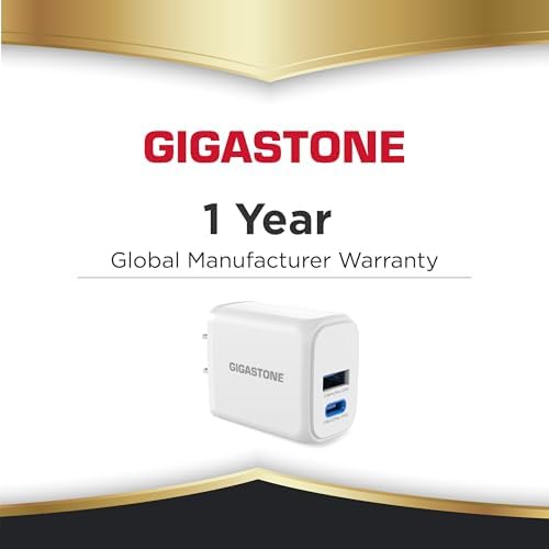 Gigastone 12 W Dual Port USB C & A Wall Charger [3-Pack] – Fast Charging Power Block for i Phone 16/15/14/13/12 & Samsung S24/S23/S22 – Compact Travel Charger with 2.4 A Output for Quick Device Boosts – Enhanced Compatibility for E-Readers & More