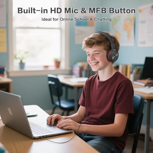 SIMOLIO 2-Pack Foldable Wired Headphones with Volume Limiter – Lightweight & Comfortable 3.5 mm Audio Solution for Kids and Adults – Perfect for Travel, Home, Office, Music, Gaming, and Calls – Exceptional Sound Quality and Durability