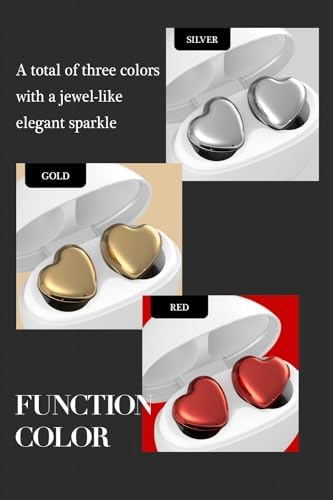 Chic Heart-Shaped Wireless Earbuds for Small Ears – AVIOT TE-I3 with Bluetooth 5.3, 23-Hour Playtime, IPX4 Waterproof Protection, Multipoint Connectivity, Ambient Sound Awareness, and Built-in Mic for Clear Communication – Ideal for Commuters and Fitness Enthusiasts
