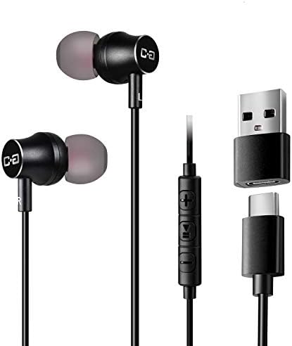 Advanced USB-C Earbuds with DAC Sound Card | Deep Bass, Clear Mic, and Magnetic Shell Design for Ultimate Portability | Compatible with Samsung, Google, One Plus, i Phone 15 & 16, and USB Adapters for Laptops | Premium Audio Experience for Music, Calls, and More