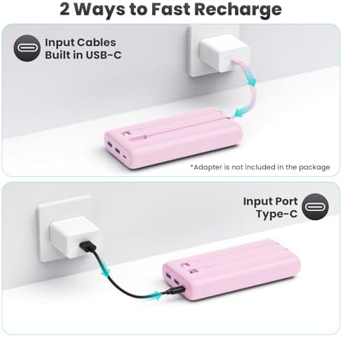 Maximize Your Power On-the-Go: 26800 m Ah Ultra-High Capacity Portable Charger with Dual USB Outputs for High-Speed Charging – Universal Compatibility with i Phone 16/15/14/13/12, Galaxy, Android & More – Lightweight & Safe External Battery Pack for Travel & Daily Use