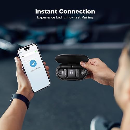 Experience Unmatched Sound Clarity with Open Ear True Wireless Earbuds – Advanced Noise Cancellation, Enhanced Bass, and 60 Hours Playtime – Perfect for Active Lifestyles and Outdoor Adventures – Bluetooth 5.3 Connectivity with LED Power Display and IPX5 Water Resistance for Ultimate Durability – Ideal for Running, Work, and Everyday Use