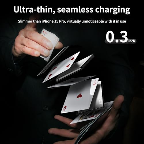 Ultra-Slim Magnetic Power Bank – 10,000 m Ah Portable Charger with Built-In Cable for i Phone 15/14/13/12 – Fast 20 W USB-C Two-Way Charging, Lightweight & Compact Design in Stylish Gray – Essential Travel Power Solution