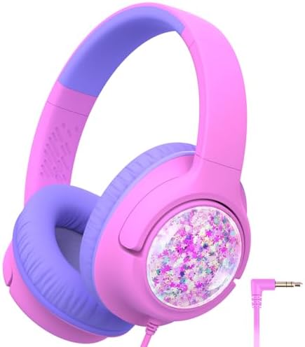 i Clever Kids Headphones: Safe 85 d B Volume Limit, Ergonomic Foldable Design, Superior Stereo Sound, 3.5 mm Jack Compatibility – Ideal for Travel, School & Home Use – Stylish Blue-Green for Boys & Girls