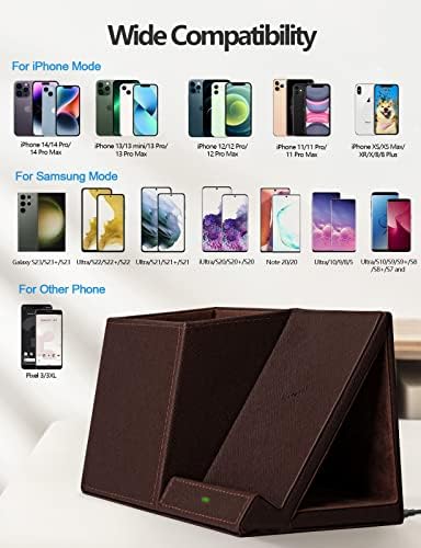 Transform Your Workspace with the Ultimate 2-in-1 Wireless Charging Pen Holder & Phone Stand – Perfect for i Phone 16/15/14/13/12/11/8 Series – Enhance Productivity & Declutter Your Desk – Ideal Gift for Men, Husbands, Dads & Professionals – Fast Charging & Functional Elegance