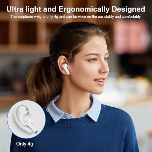 Elevate Your Audio Experience with POMUIC Bluetooth 5.3 Wireless Earbuds – Experience Hi-Fi Stereo Sound with Immersive Deep Bass and Advanced Noise Cancellation – Four ENC Microphones for Crystal-Clear Calls – Dual LED Battery Indicator for Effortless Monitoring – Enjoy Up to 40 Hours of Playtime for Nonstop Enjoyment – Ergonomically Designed for Maximum Comfort During Long Listening Sessions – Effortlessly Connects to Smartphones, Tablets, and Laptops – Transform Your Everyday Listening with Unmatched Clarity and Style!