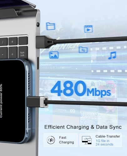 Magnetic Keeper USB A to Lightning Cable – 5 ft Braided Fast Charging Cord for i Phone 14/13/12/11 – Enhanced Anti-Drop Design and Efficient Cable Management for Optimal Performance and Durability