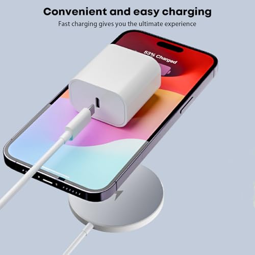 Revolutionary Magnetic Wireless Charger for i Phone 16 Pro Max/16 Pro/15 Pro Max/15 Plus/14/13/12 & Air Pods – Fast Dual Charging Pad with Enhanced Compatibility and Effortless Alignment for Seamless Power Delivery