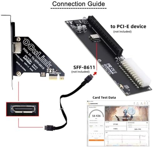 Elevate Your Computing Power: Cablecc SFF-8612 Oculink to M.2 NVMe PCIe SSD Enclosure Adapter for 2280 SSDs – Ultimate Speed and Compatibility Upgrade for Your Mainboard