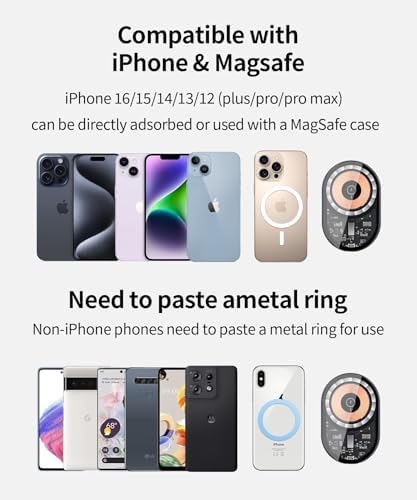 BMW X1 & X2 Premium Wireless Charging Phone Holder (2023-2025) – Mag Safe-Compatible 360° Rotating Smartphone Cradle for 10.7-Inch Screens – Enhance Navigation & Safety with Secure Clip Design for Optimal Stability