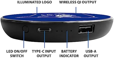 LSU Illuminated Logo Wireless Charger & Portable Power Bank – Dual Charging Pad for Wired and Wireless Devices, Fast Charging Technology, Ideal NCAA Gifts for Graduates and Fans, Ultimate Charging Solution with Enhanced Compatibility