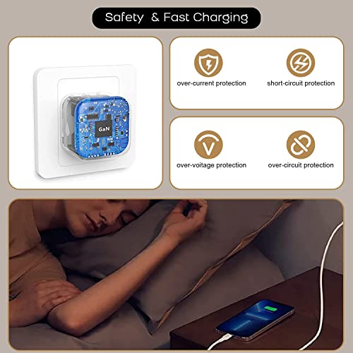 Ultra-Fast Dual USB-C Wall Charger for i Phone 15 – 40 W Power Delivery Adapter, Compact and Foldable Design for On-the-Go Charging, Ideal for i Phone 15/14/13 Pro, i Pad, and More – Maximum Efficiency with Enhanced Safety Features