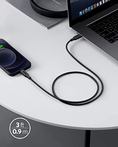Anker 6 FT MFi Certified USB C to Lightning Cable – Rapid Power Delivery for i Phone 13 Pro, 12 Pro Max, 12, 11, X, XS – Durable Misty Blue Charging Solution with Reinforced Connectors for Optimal Performance and Stylish Flexibility