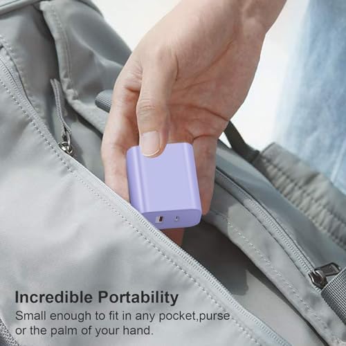 Compact 20 W USB C Wall Charger Set – Fast Charging 4-Pack in Stylish Purple for i Phone 16, Samsung, and Android Devices – Ultimate Portability and Efficiency for On-the-Go Power Needs