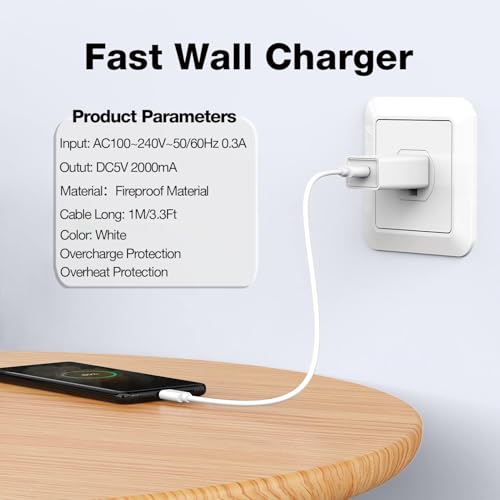 Apple TV Remote Charger with 3.3 Ft USB-C Cable – Fast Charging Solution for Apple TV (3 rd Gen) & Apple TV 4 K Remote (3 rd Gen) – Sleek White Design for Enhanced Compatibility and Effortless Power-Up Efficiency