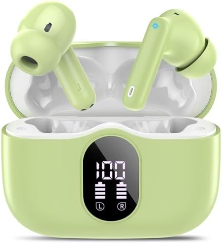 Elevate Your Audio Experience with Rose Gold Wireless Earbuds – Bluetooth 5.4 Connectivity, IP7 Waterproof Protection, and 36-Hour Playtime – Perfect for Active Lifestyles, Sports, and Seamless Communication – Stylish Comfort and Superior Noise-Cancellation for Uninterrupted Listening