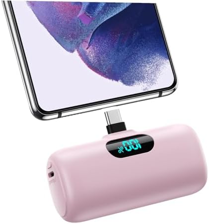 Ultra-Compact 5000 m Ah Power Bank – High-Speed USB-C Mini Portable Charger with LCD Display, Perfect for i Phone 16/15 Series & Android Devices – Lightweight Battery Pack for Travel and Daily Use, Enhanced Compatibility & Fast Charging Solutions