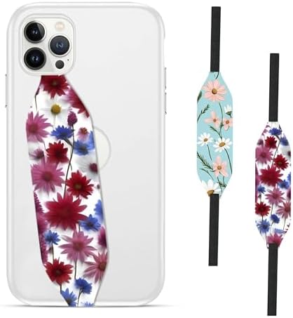 Floral Lace Anti-Slip Phone Grip Strap Set – Customizable Detachable Holder for Enhanced Smartphone Security, Reversible Design for Personalized Style, and Effortless Wireless Charging Compatibility – Elevate Your Daily Mobile Experience with Fashion and Functionality