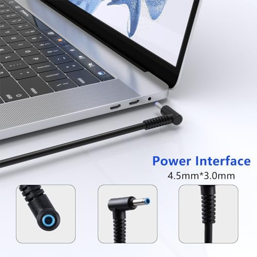 High-Performance 150 W Laptop Charger for HP ZBook, Studio, OMEN, and Pavilion – Optimized AC Adapter with Advanced Protection System and Rapid Charging Capabilities, Compatible with Multiple Models Including ZBook Fury G7/G8 and Elite Book 855 G7, Reliable Power Supply with Built-in Heat Dissipation Technology for Safe Operation and Long-Lasting Use, Includes Power Cord and 24/7 Customer Support