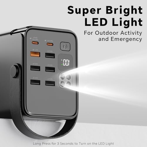 JOKO 70000 m Ah High-Capacity Power Bank – 20 W PD 3.0 Fast Charging with 22.5 W Max Output | Multi-Device USB-C Battery Pack with 7 Outputs & 2 Inputs | Ultimate Portable Charger for i Phone, Samsung & Outdoor Adventures with LED Display | Reliable Power Solution for Camping & Daily Use