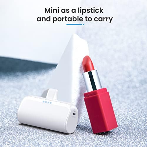 Ultra-Compact 5200 m Ah Power Bank for i Phone – PD Fast Charging Mini Portable Charger with Enhanced Compatibility for i Phone Models 14/13/12/11/XS/XR/X/8/7/6/6 s – Essential On-the-Go Battery Backup for Busy Lifestyles