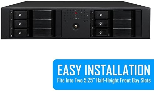 Kingwin Universal Hot Swap Mobile Rack for 2.5” & 3.5” SSD/HDD – Effortless Internal Tray-Less SATA Hard Drive Backplane Enclosure with 6 Gbps Support for SATA I/II/III & SAS I/II – Ultimate Flexibility and Enhanced Data Transfer Speed for Efficient Storage Management