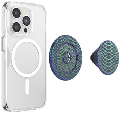 Mag Safe Pop Grip by Pop Sockets – Innovative Magnetic Phone Stand with Customizable Swappable Design for i Phone Cases, Secure Grip for Enhanced Control, Versatile Hands-Free Kickstand for Effortless Viewing, Wireless Charging Compatibility – Scales Theme for Ultimate Personalization and Style