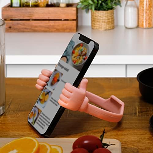 HONSKY 3361942 Thumbs Up Adjustable TPU Mobile Stand – Versatile Multi-Angle Holder for Phones & Tablets – Chic Blue & Black Design – Perfect for Hands-Free Viewing at Home or Office – Lightweight, Durable, and Effortless to Transport