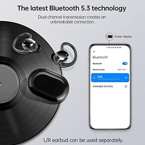 Premium Waterproof Bluetooth Earbuds with 48-Hour Playtime | Hi-Fi Stereo Sound & Enhanced Noise Cancellation | Ergonomic Sport Design for Active Lifestyles | IP7 Rated & Seamless Device Compatibility