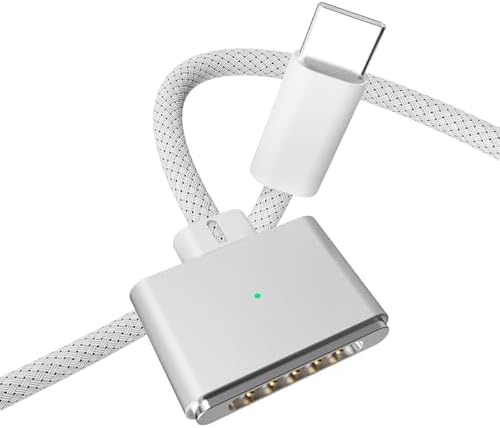 140W USB-C to Magnetic 3 Cable, Compatible with MacBook Pro (14/16-inch, 2023/2021)，MacBook Air 2022 M2, MacBook Pro 2023 M2 Pro & Max 14″ 16″ – 6.6ft – Enhanced Compatibility and Speed