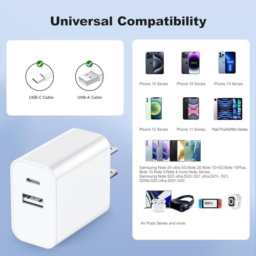 Ultra-Fast USB C Wall Charger – Versatile Charging Solution for Smartphones, Tablets, and Laptops with Advanced Safety Features and Portable Design for On-the-Go Power Management
