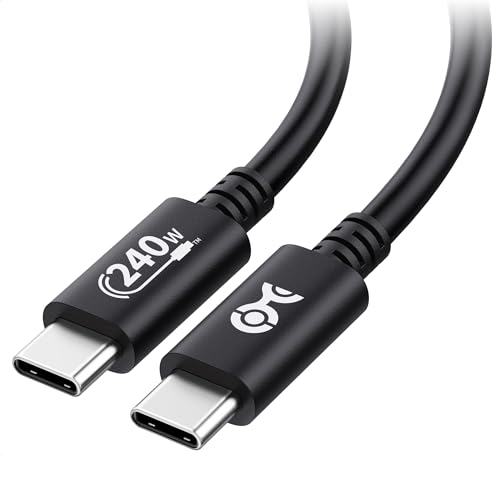 High-Performance 240 W USB C Cable – 9.8 ft Fast Charging & Data Transfer Cord for Mac Book, i Pad Pro, XPS, Surface Pro – Durable, Flexible Design Ideal for Home & Office Use – Essential Accessory for Tech Professionals and Enthusiasts