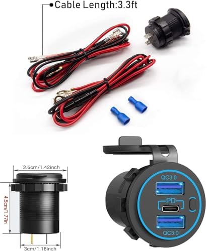 Upgrade Your Charging Experience with the Zennova 12 V USB Charger – Dual Port PD 20 W USB-C and 18 W QC3.0 Waterproof Power Outlet for Cars, Boats, and More – Fast, Reliable Power Delivery for Every Adventure