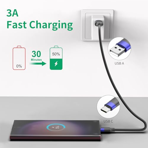 1ft Multipack Short iPhone Charger Cable for iPhone 14 13 12, Bulk Short USB A to USB C Cable 12 inch for Charging Station Compatible with iPhone 15 Samsung Galaxy S20 S10 Note 20 10, 10 Pack Mixed – Enhanced Compatibility and Speed