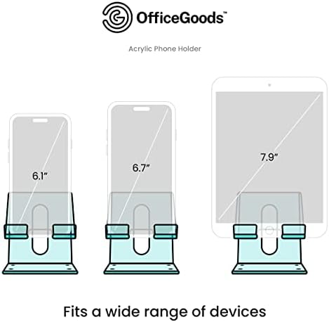 OfficeGoods Acrylic Phone Holder Aesthetic Desk Phone Stand, Compatible with 4-8 inch Screens, Office Decor and Work from Home Essentials – Pink – Enhanced Compatibility and Speed